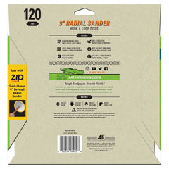Gator 6422GA Hook and Loop Drywall Sanding Discs Fine 120-Grit Radial Sander, 9 Inch, 6 Discs