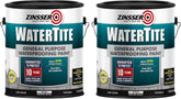 Zinsser 369381-2PK WaterTite General Purpose Waterproofing Paint, Gallon, White, 2 Pack