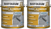 Rust-Oleum 580 Fibered Aluminum Roof Coating, Gallon, 2 Pack