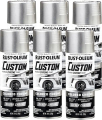 Rust-Oleum 340558-6PK Automotive Custom Chrome Spray Paint, 10 oz, Silver, 6 Pack