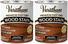 Rust-Oleum 262014 Varathane Premium Fast Dry Wood Stain, 32-Ounce, Golden Mahogany, Quart (Pack of 2)
