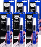 Miracle Sealants Miracle Grout Pen Recolors and Restores Grout Lines, White, 6 Pack