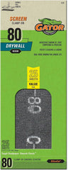 Gator Clamp-On Precut Drywall Sanding Screen, 4-1/4" x 11-1/4", 80 Grit, 25 Pack