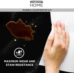 Rust-Oleum 369548 Home Marble Countertop Coating Kit, 72 fl oz, Black