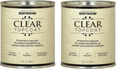 Rust-Oleum 253613-2PK Metallic Accents Paint, Quart, Satin Clear, 2 Pack