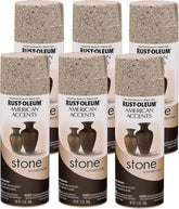 Rust-Oleum 7995830-6PK Stone Creations Spray, 12 oz, Pebble, 6 Pack
