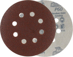 Gator 5" Random Orbit Hook & Loop Red Resin Aluminum Oxide Sanding Discs, 8-Hole, 60 Grit, 50 Pack