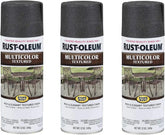 Rust-Oleum 223525-3PK Stops Rust Multi-Color Textured Spray Paint, 12 oz, Aged Iron, 3 Pack