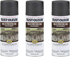 Rust-Oleum 223525-3PK Stops Rust Multi-Color Textured Spray Paint, 12 oz, Aged Iron, 3 Pack