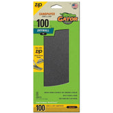 Gator 7157 Hook and Loop Fine 100-Grit Drywall Sheet Sandpaper, 4.5 x 10.5 Inch, 6 Sheets