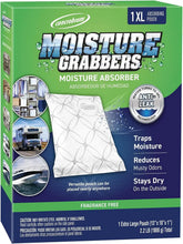 Concrobium Moisture Grabbers XL, 35.3 oz, Moisture Absorber Pouch for Closets, Basements and Bathrooms, Helps Reduce Dampness and Musty Odors, Large Capacity Design