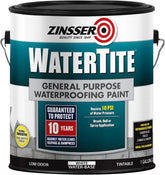 Zinsser 369381 WaterTite General Purpose Waterproofing Paint, Gallon, White
