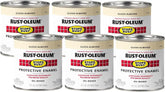 Rust-Oleum 7770730-6PK Stops Rust Brush On Paint, Half Pint, Gloss Almond, (Pack of 6)