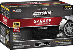 Rust-Oleum 318697 RockSolid Polycuramine Garage Floor Coating, 2.5 Car Kit, High Gloss Black