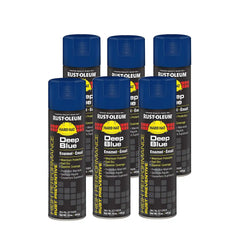 Rust-Oleum V2125838 High Performance V2100 System Rust Preventive Enamel Spray Paint, 20-Ounce, Deep Blue, 6-Pack