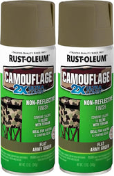 Rust-Oleum 279176 Camouflage 2X Ultra Cover Spray Paint, 12 oz, Army Green (Pack of 2)