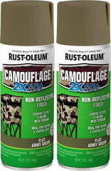Rust-Oleum 279176 Camouflage 2X Ultra Cover Spray Paint, 12 oz, Army Green (Pack of 2)