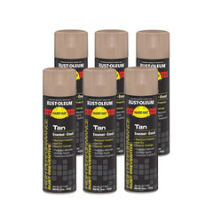 Rust-Oleum V2171838 High Performance V2100 System Rust Preventive Enamel Spray Paint, 20 fl. oz. Container, 15 oz. Fill, Tan, 6-Pack
