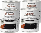 Rust-Oleum 372012-4PK Transformations Basics Cabinet & Trim Paint, Quart, Black, 4 Pack