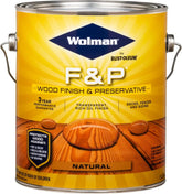 Wolman 14396 F&P Oil-Based Wood Finish & Preservative Transparent Stain, Gallon, Natural