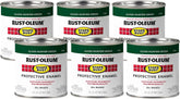 Rust-Oleum 7738730-6PK Stops Rust Brush On Paint, Half Pint, Gloss Hunter Green, (Pack of 6)