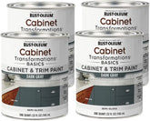 Rust-Oleum 372010-4PK Transformations Basics Cabinet & Trim Paint, Quart, Dark Gray, 32 Fl Oz (Pack of 4)