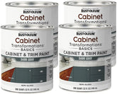 Rust-Oleum 372010-4PK Transformations Basics Cabinet & Trim Paint, Quart, Dark Gray, 32 Fl Oz (Pack of 4)