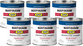 Rust-Oleum 7727730-6PK Stops Rust Brush On Paint, Half Pint, Gloss Royal Blue, (Pack of 6)