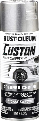 Rust-Oleum 340558 Automotive Custom Chrome Spray Paint, 10 oz, Silver