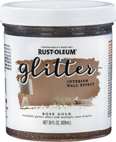 Rust-Oleum 360221 Glitter Interior Wall Paint, 28 oz, Rose Gold
