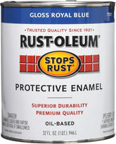 Rust-Oleum 7727502 Stops Rust Brush On Paint, Quart, Gloss Royal Blue, (Pack of 1)