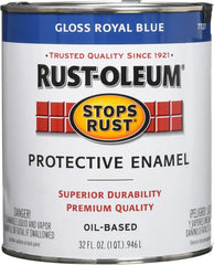 Rust-Oleum 7727502 Stops Rust Brush On Paint, Quart, Gloss Royal Blue, (Pack of 1)