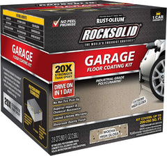 Rust-Oleum 60009 RockSolid Polycuramine Garage Floor Coating, 1 Car Kit, High Gloss Mocha
