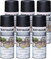 Rust-Oleum 7220830-6PK Stops Rust Textured Spray Paint, 12 oz, Black, (Pack of 6)