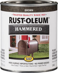 Rust-Oleum 239073 Stops Rust Hammered Finish Paint, Quart, Brown