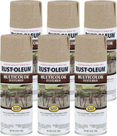 Rust-Oleum 223524-6PK Stops Rust Multi-Color Textured Spray Paint, 12 oz, Desert Bisque, 6 Pack