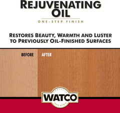 Watco Rejuvenating Oil | Wipe On Application | Restores Oil‑Finished Wood | Removes Surface Grime | Renews Luster | Clear | Pint