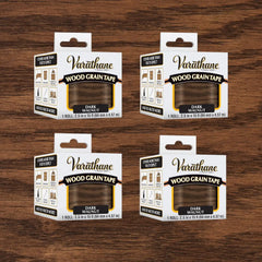 Varathane Wood Grain Tape | Mimics Real Wood Texture | Peel‑and‑Stick Application | Use on Trim, Furniture, Decor, or Conceal Damages | Dark Walnut | 2.5 in x 15 ft | 4 Pack