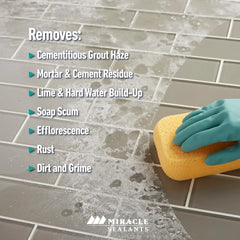 Miracle Sealants Heavy-Duty Acidic Cleaner for Tile & Stone, Grout Haze, Rust Stain & Efflorescence Remover, Gallon