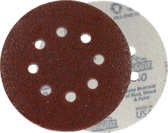 Gator 5" Random Orbit Hook & Loop Red Resin Aluminum Oxide Sanding Discs, 8-Hole, 40 Grit, 50 Pack