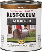 Rust-Oleum 239074 Stops Rust Hammered Finish Paint, Quart, Copper, (Pack of 1)