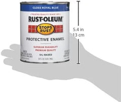 Rust-Oleum 7727502 Stops Rust Brush On Paint, Quart, Gloss Royal Blue, (Pack of 1)