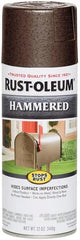 Rust-Oleum 210880-6PK Stops Rust Hammered Spray Paint, 12 oz, Brown, 6 Pack