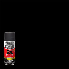 Rust-Oleum 271918 Acrylic Enamel 2X Spray Paint, 12 oz, Flat Black, (Pack of 1)