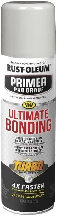 Rust-Oleum 372702 Automotive Turbo Pro Grade Rust Preventative Ultimate Bonding Primer Spray, Gray, 15 Ounce