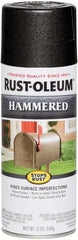 Rust-Oleum 7215830-6PK Stops Rust Hammered Spray Paint, 12 oz, Black, 6 Pack