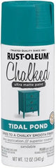Rust-Oleum Tidal Pond Chalked All-in-One Ultra Matte Spray Paint | One Coat Coverage | No Primer, Sanding, Or Topcoat Needed | Easy Spray Application | Made in USA | 12 OZ | 6 Pack