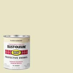 Rust-Oleum 7770502-2PK Stops Rust Brush On Paint, Quart, Gloss Almond, (Pack of 2)
