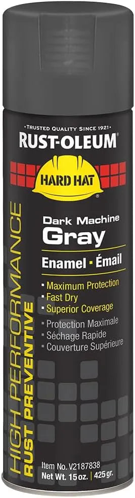 Rust-Oleum V2187838 V2100 System Enamel Spray Paint, 15-Ounce, Dark Machine Gray