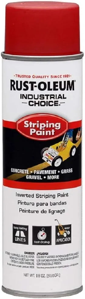 Rust-Oleum 1665838 S1600 System Inverted Striping Paint, 17-Ounce, Red
